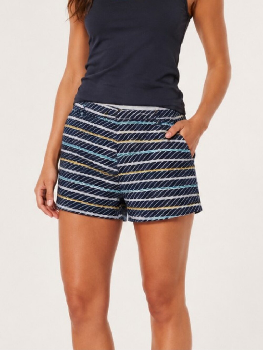 J Crew Nautical Waves Chino Shorts size 10